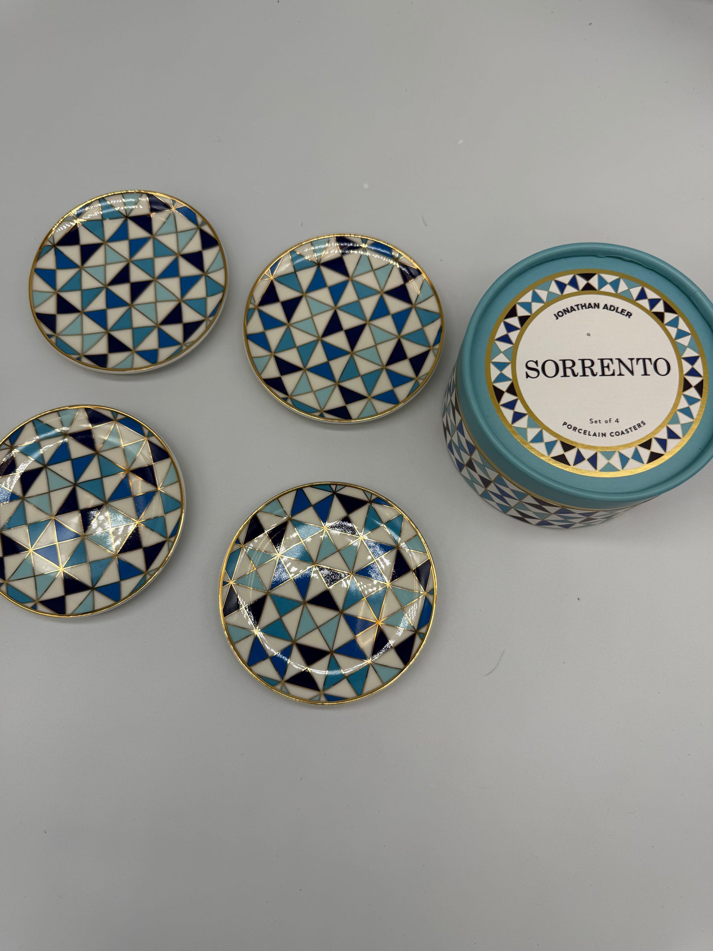 Jonathan Adler Sorrento Porcelain Coasters